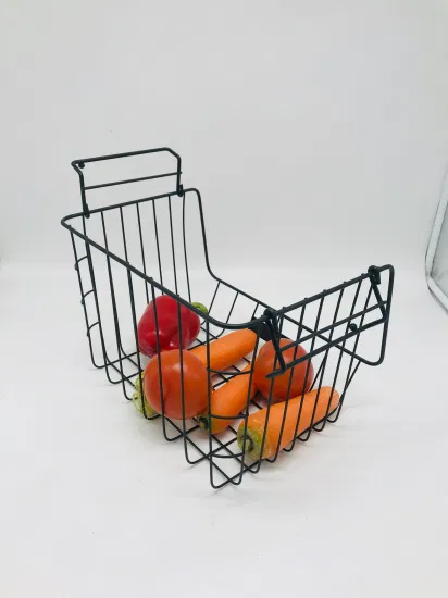 Cesta de armazenamento de vegetais de frutas de metal de ferro durável de cozinha