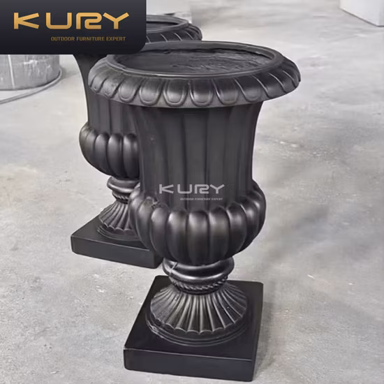 Plantador de fibra de vidro para urnas de fibra de vidro para flores ao ar livre para jardim